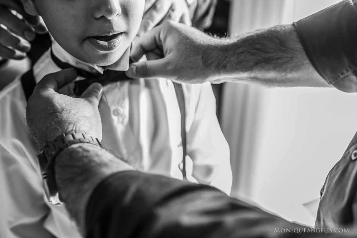 o Page se arrumando antes do casamento