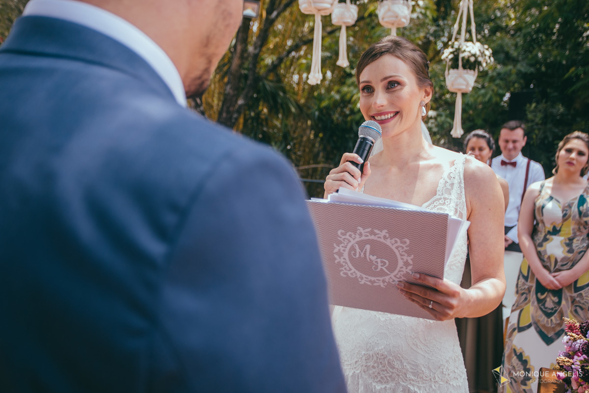 os votos da noiva para o noivo no casamento