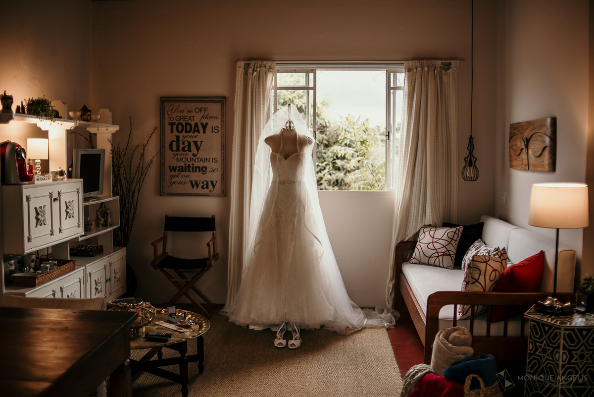 o vestido da noiva Juliana