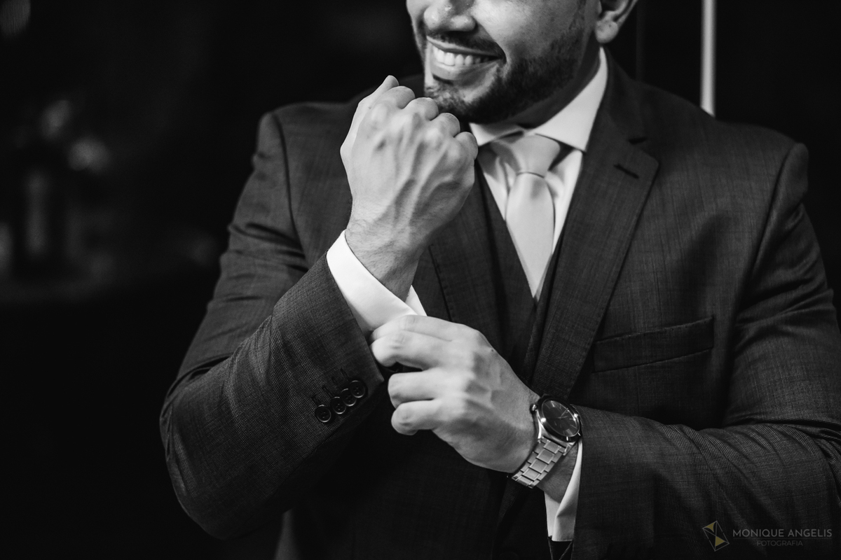 Noivo Antonio durante o making of