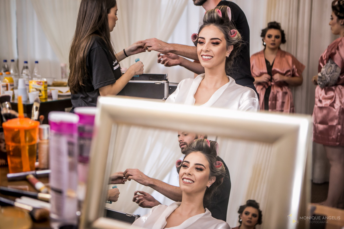 a noiva em seu making of