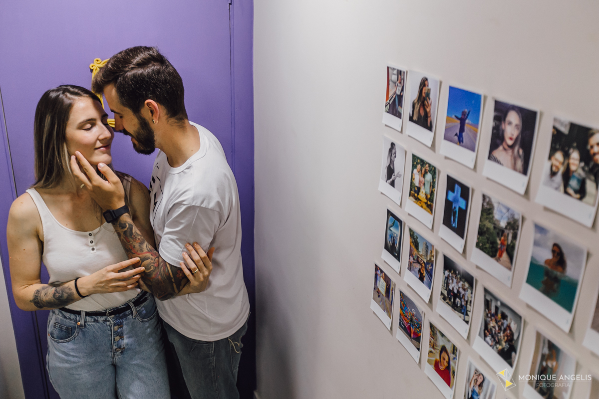 Ensaio fotográfico quarentena fique em casa porta série Friends 