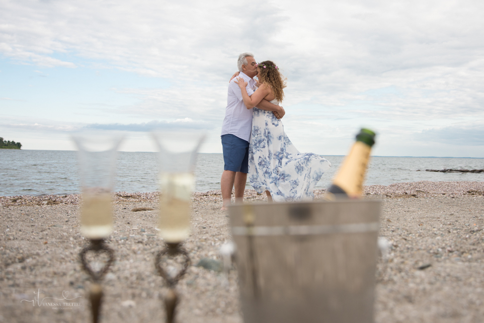 milford ct beach wedding anniversary photo