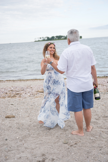 milford ct beach wedding anniversary photo