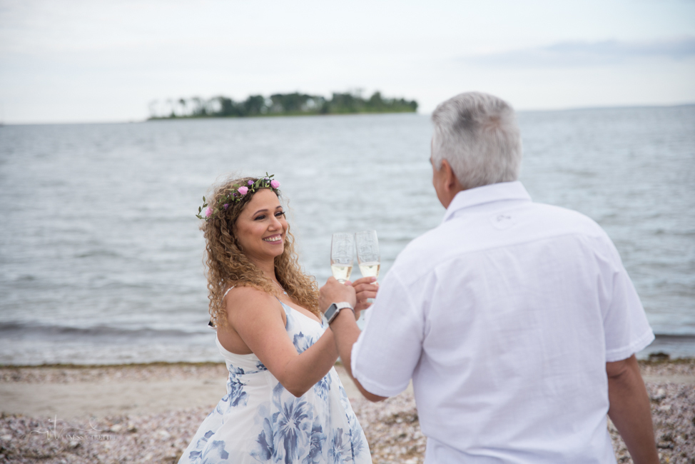 milford ct beach wedding anniversary photo