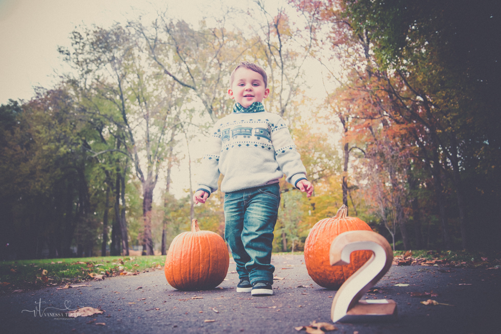 Kids boy 2 years photo fall 
pumpkin
