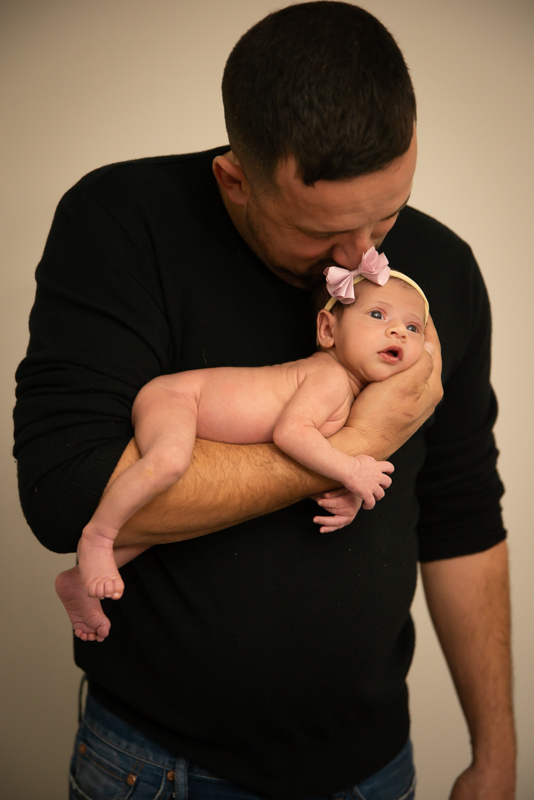 girl newborn photography father photoshoot Connecticut