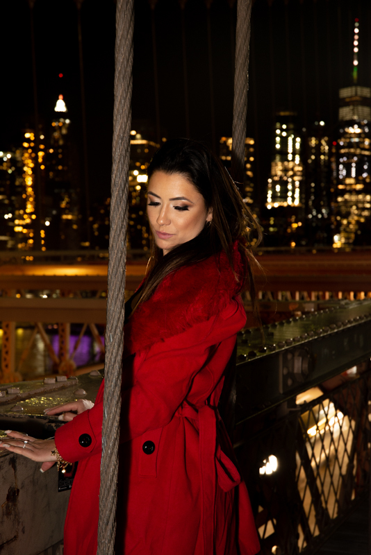 new york Model photoshoot brooklyn bridge dumbo