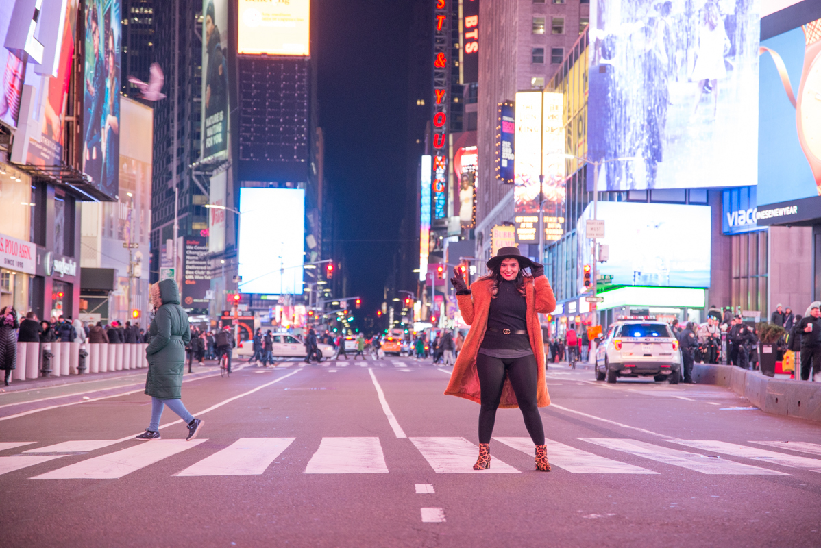 Model fashion photography Times Square NYC new york