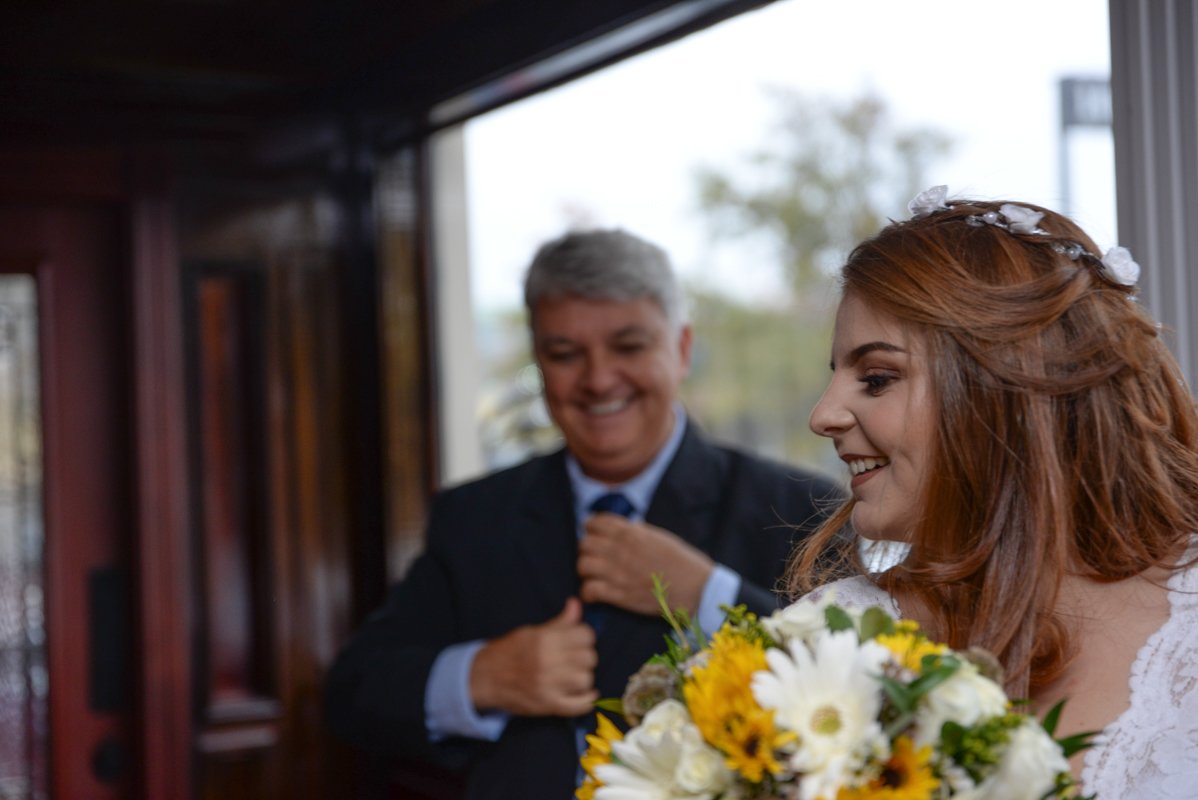 wedding bride and father car Connecticut photo