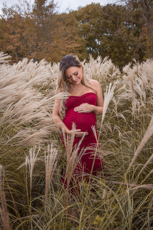 pregnancy photo shoot white dress park Trumbull Ct
 maternity photographer in ct