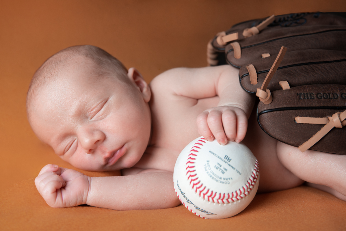 newborn baseball sports photoshoot Connecticut