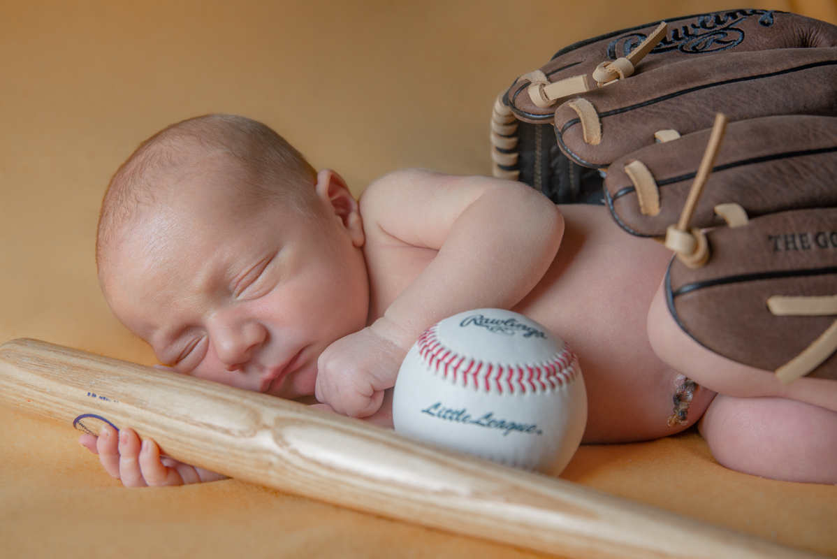 newborn baseball sports photoshoot Connecticut