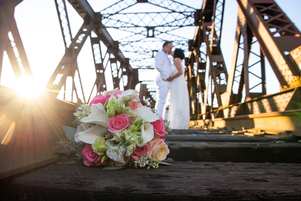 Civil album wedding photo bouquet train bridge Connecticut CT