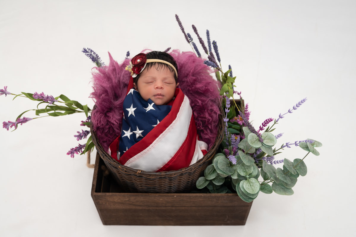newborn photo
wrap American flag
white background girl 
Vanessa Trettel Photography
Ansonia, CT
