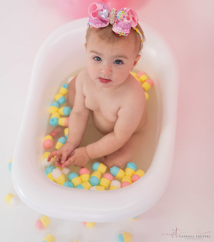first year photographer
cake smash photography
Girl 1st birthday in the studio
smash cake butterfly decor idea
Vanessa Trettel Photography
pink balloon garland
candy one year decor
baby photographer in CT
