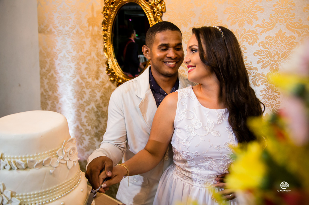 Foto no bolo de casamento