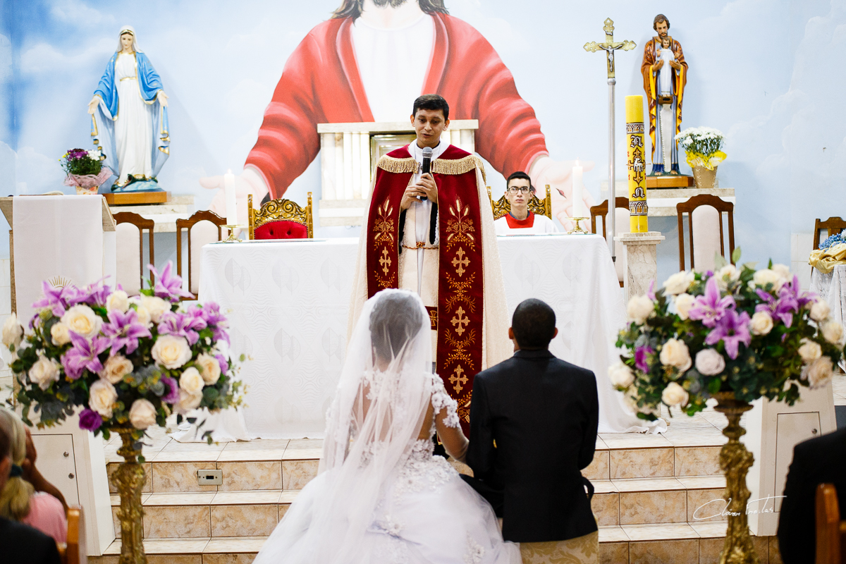 Noivo e noiva, casamento religioso, Igreja Católica, Paróquia São José Operário