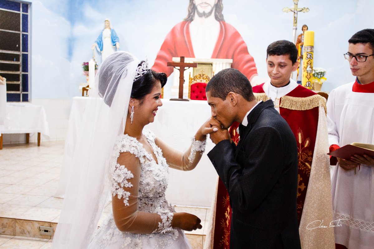 Noivo e noiva, casamento religioso, Igreja Católica, Paróquia São José Operário