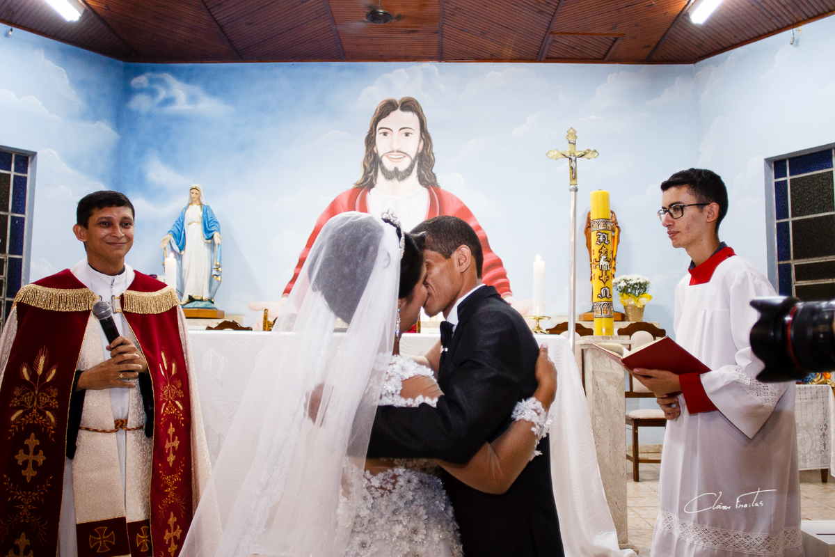 Noivo e noiva, casamento religioso, Igreja Católica, Paróquia São José Operário