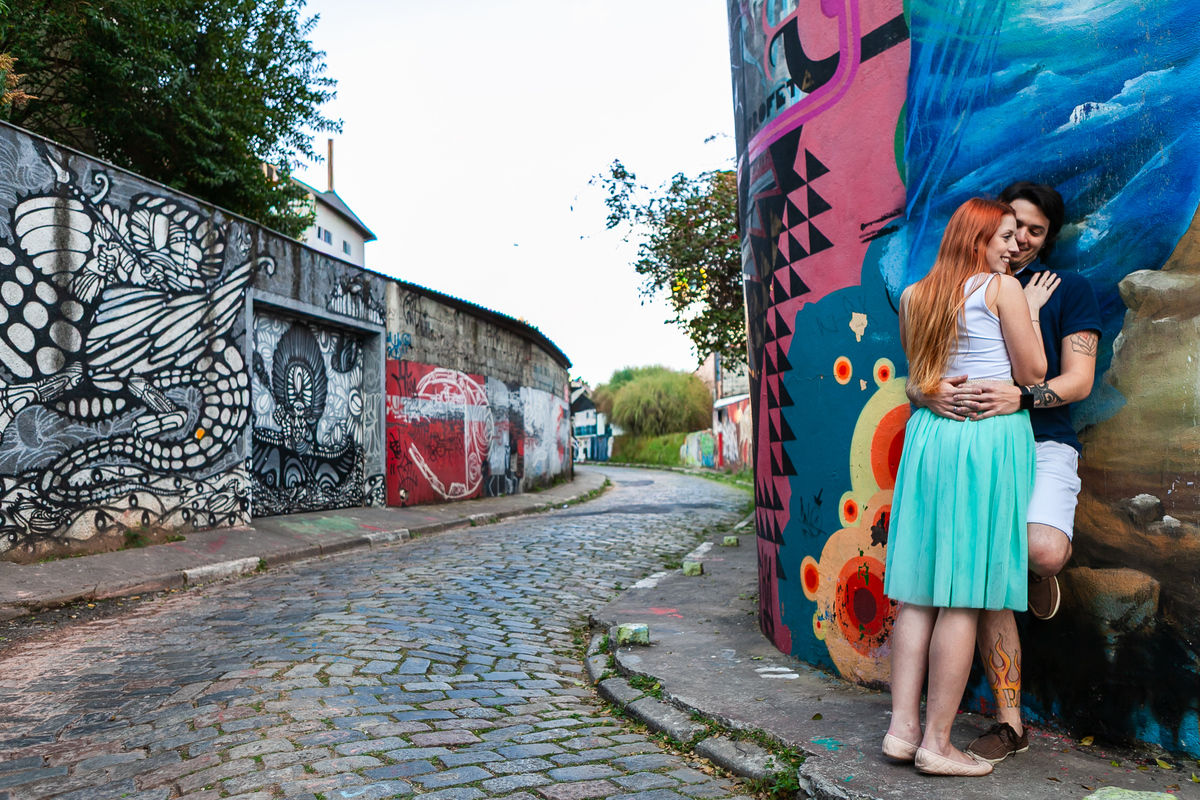 foto de pre casamento feito no beco do batman em sao paulo