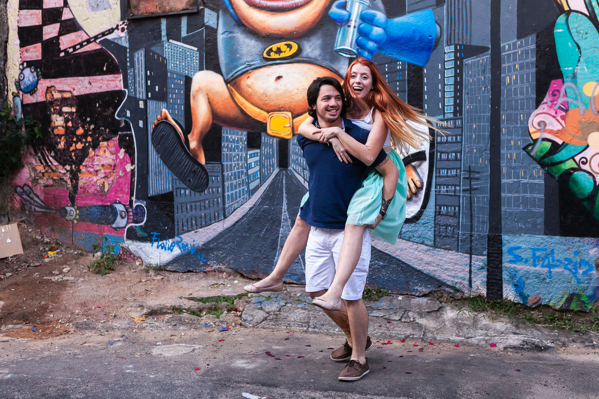 Beco do batman, foto espontanea de pré casamento