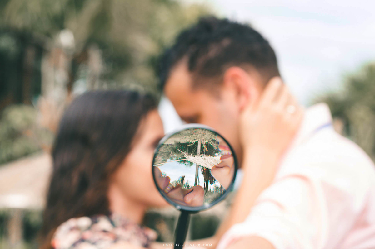 foto criativa de ensaio de casamento