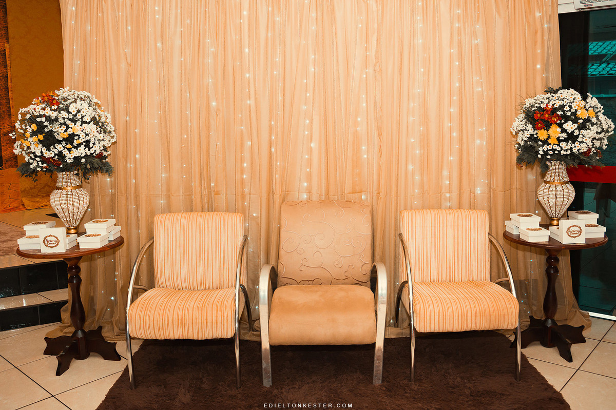 poltronas em festa de 15 anos