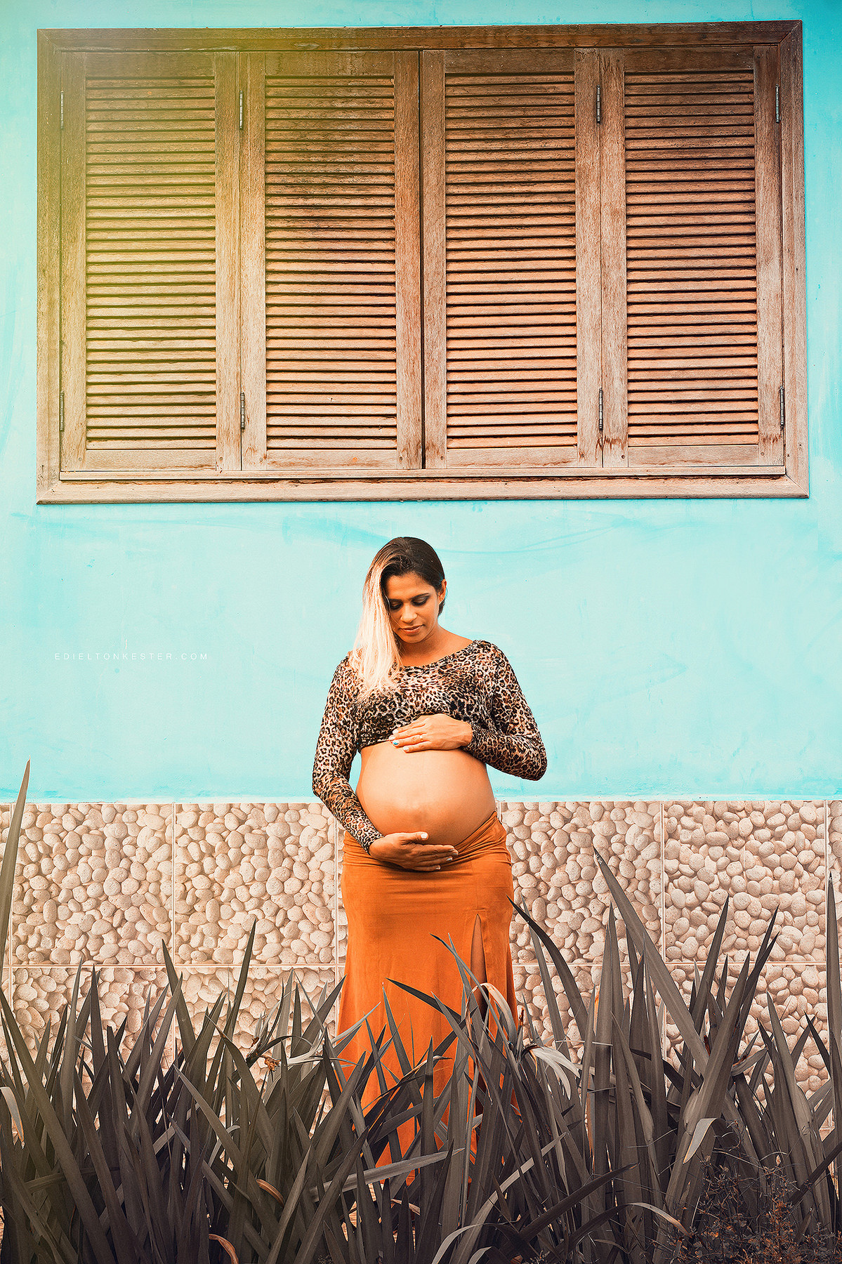 gestante com as mãos na barriga