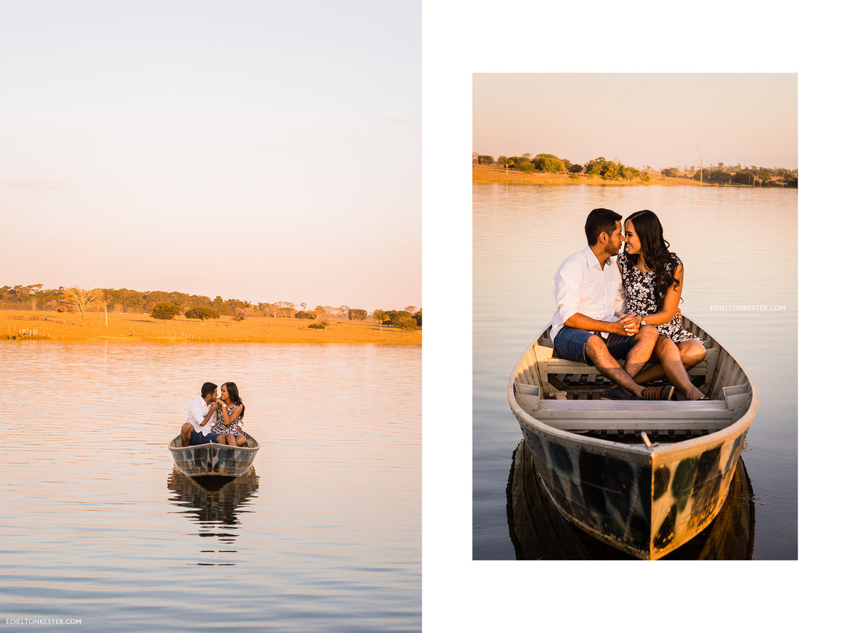 noivos no barco, barquinho do amor, ensaio de casal com barco, pre casamento no lago