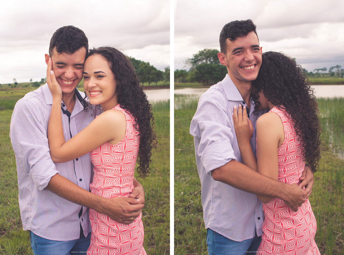 casal sorrindo sem parar