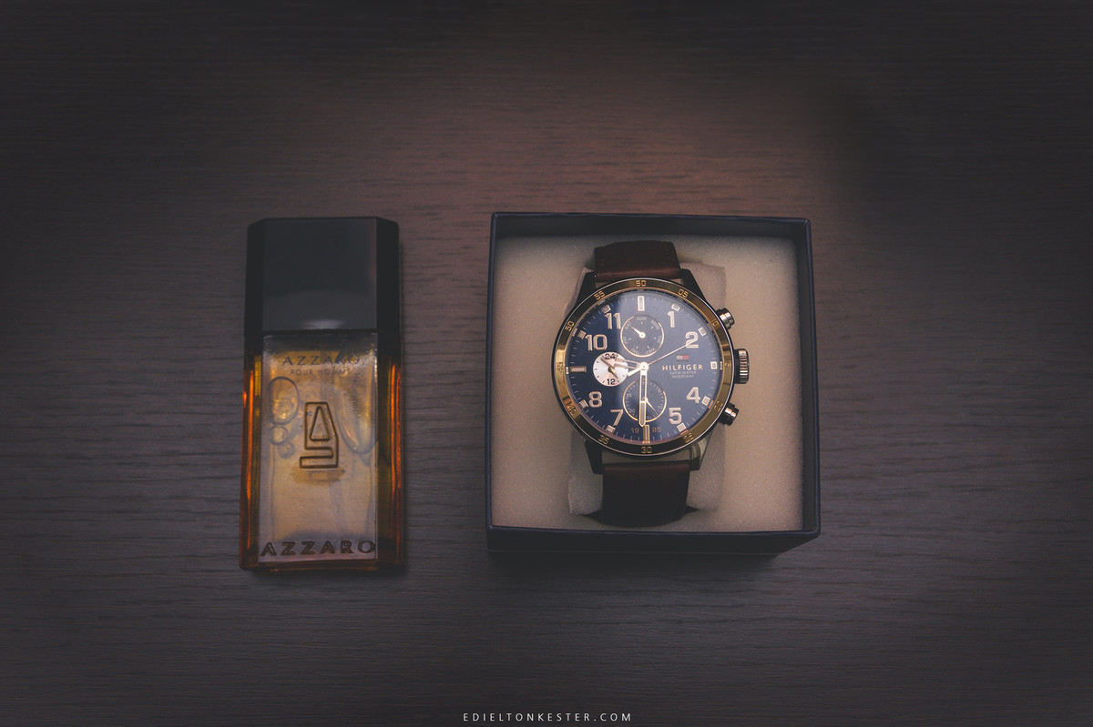 relogio e perfume do noivo