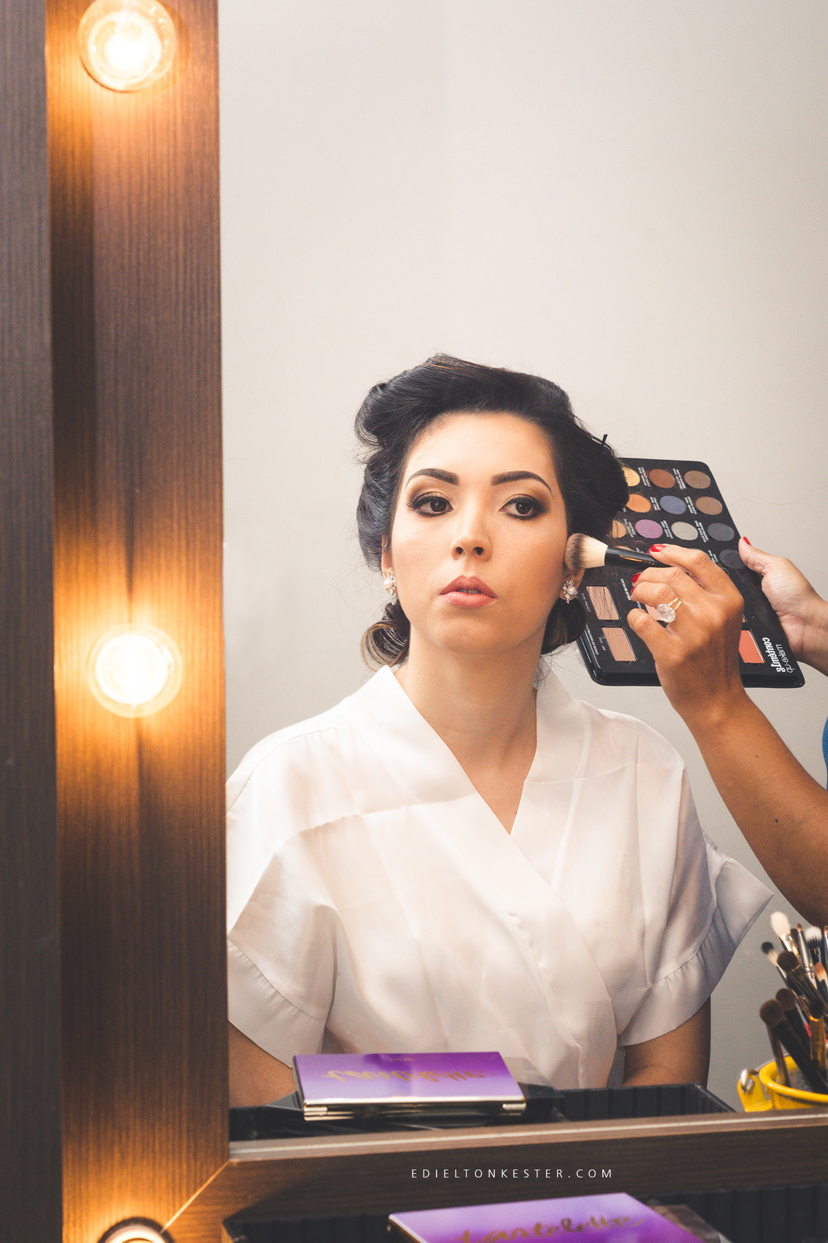 noiva em seu making off