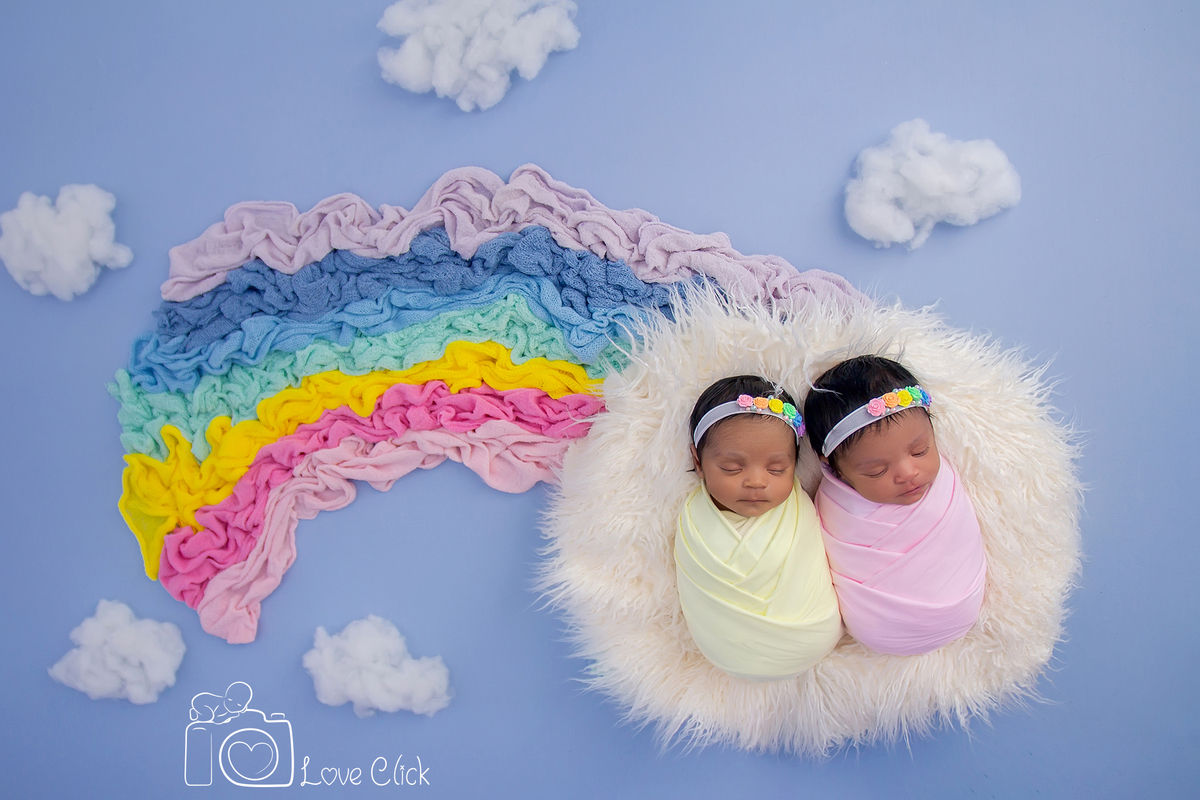 Ensaio Newborn Gêmeas - Menino Deus - Porto Alegre