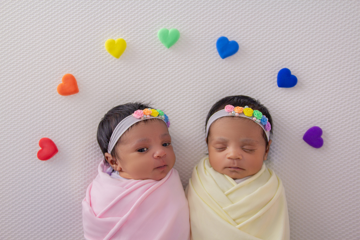 Ensaio Newborn Gêmeas - Menino Deus - Porto Alegre