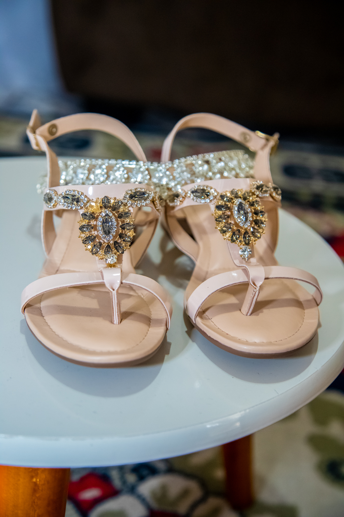 Sandália e Coroa usada no casamento