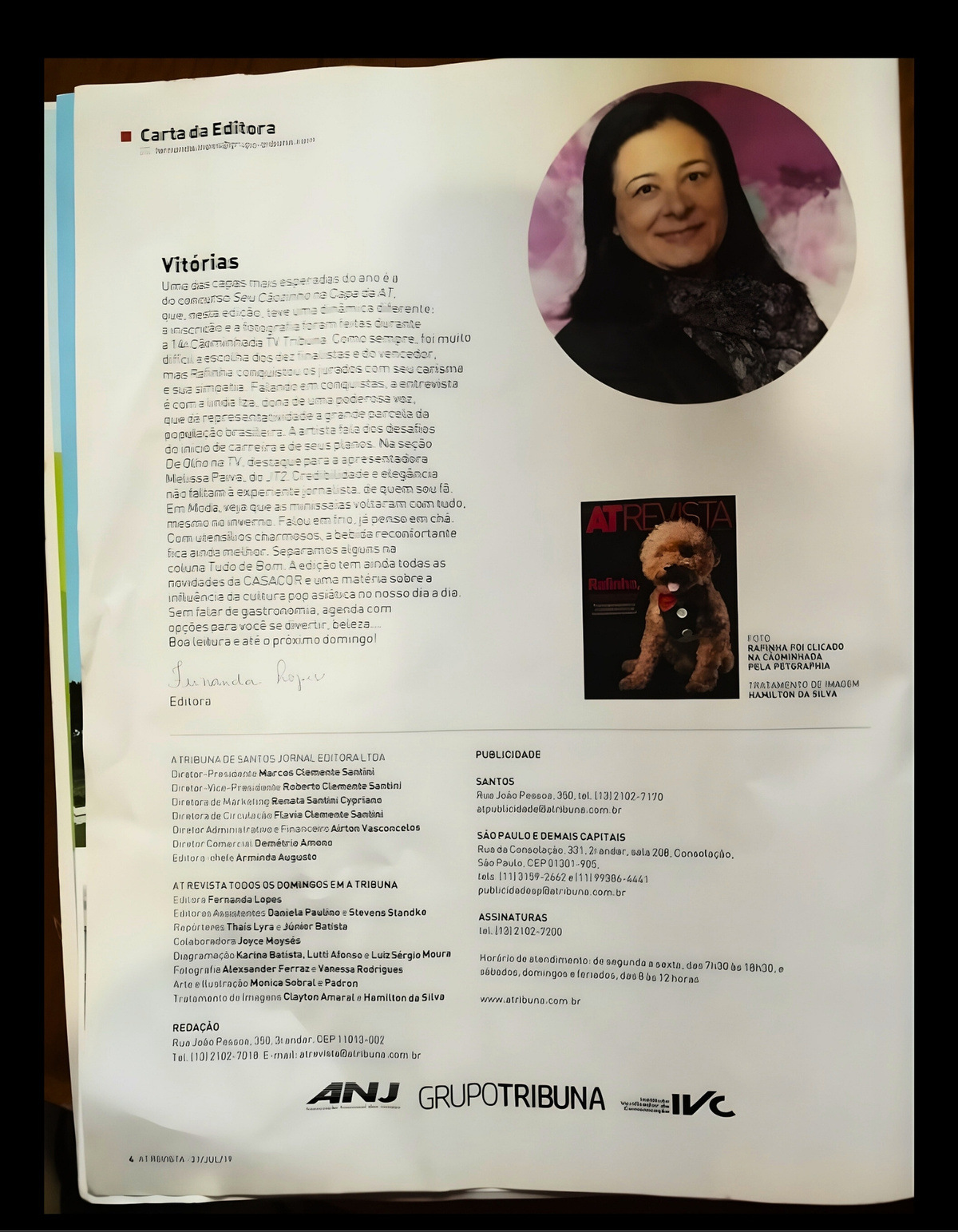 Contra capa da AT Revista 