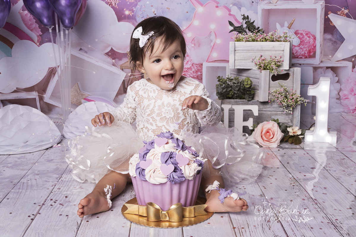 Rafa e seu bolo de aniversário