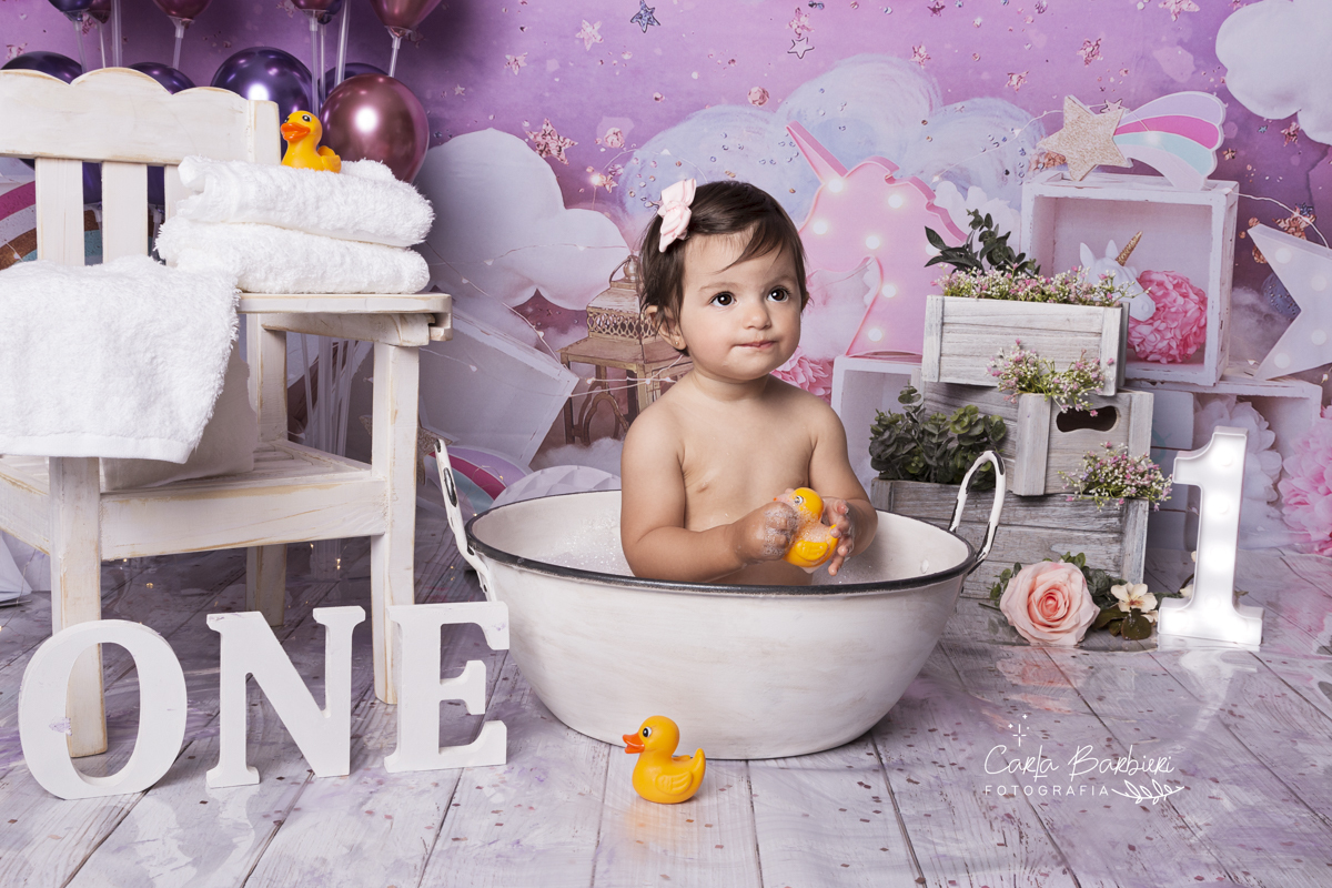 Rafaela na tina de banho