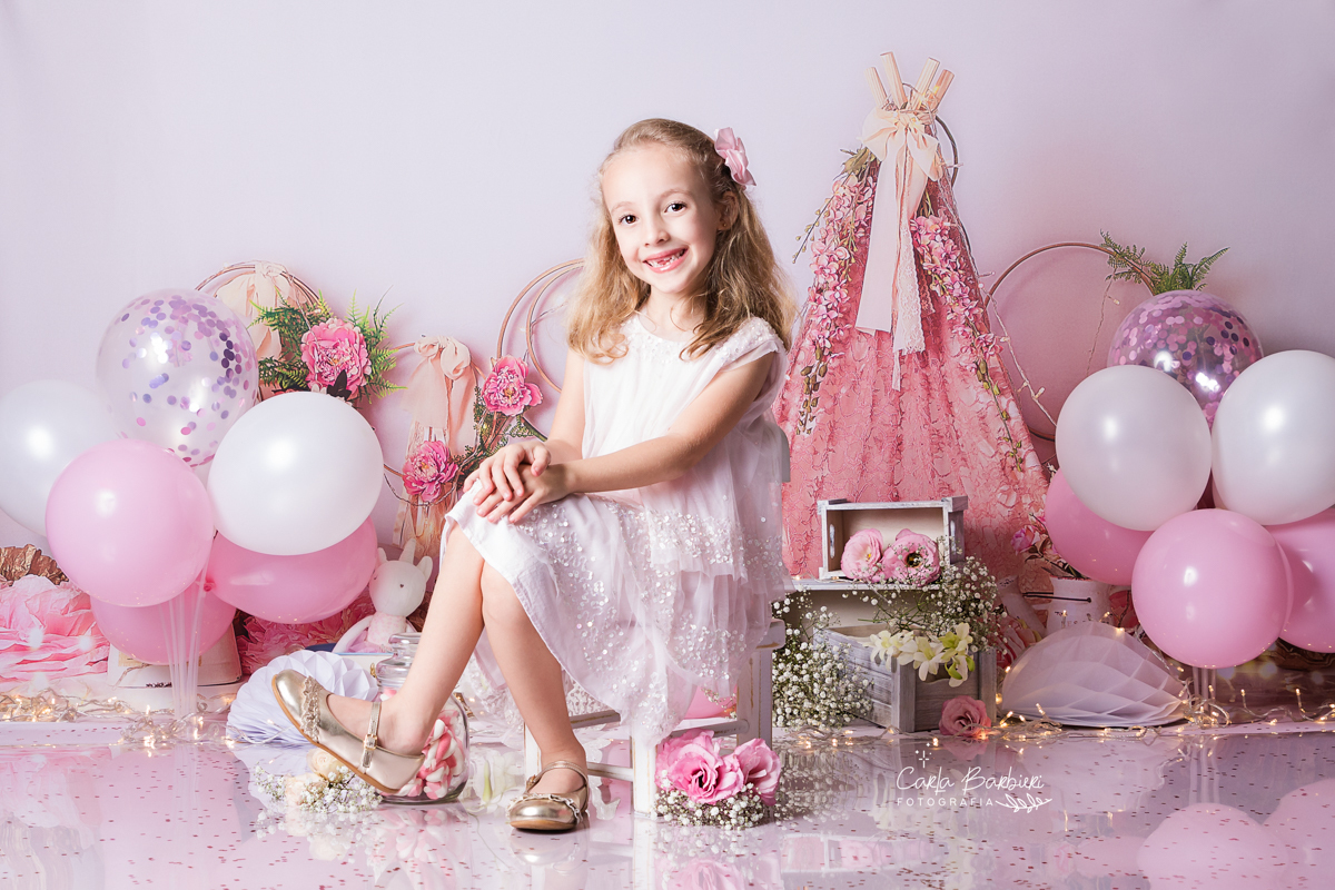 Fotografia de book de aniversário de 6 anos