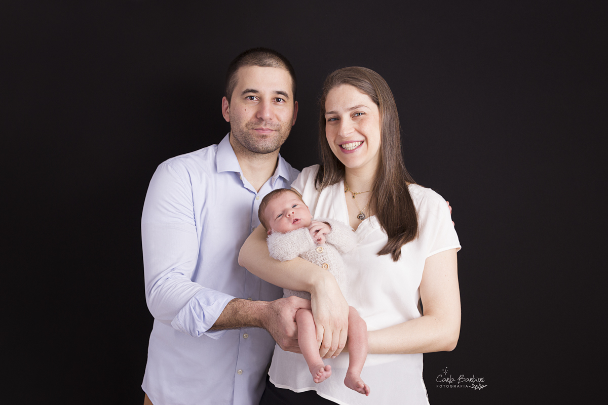 newborn pedro com os pais