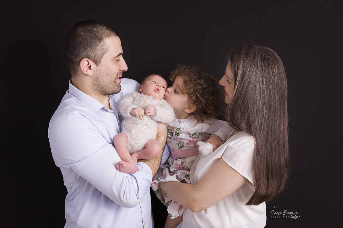 newborn pedro com sua família