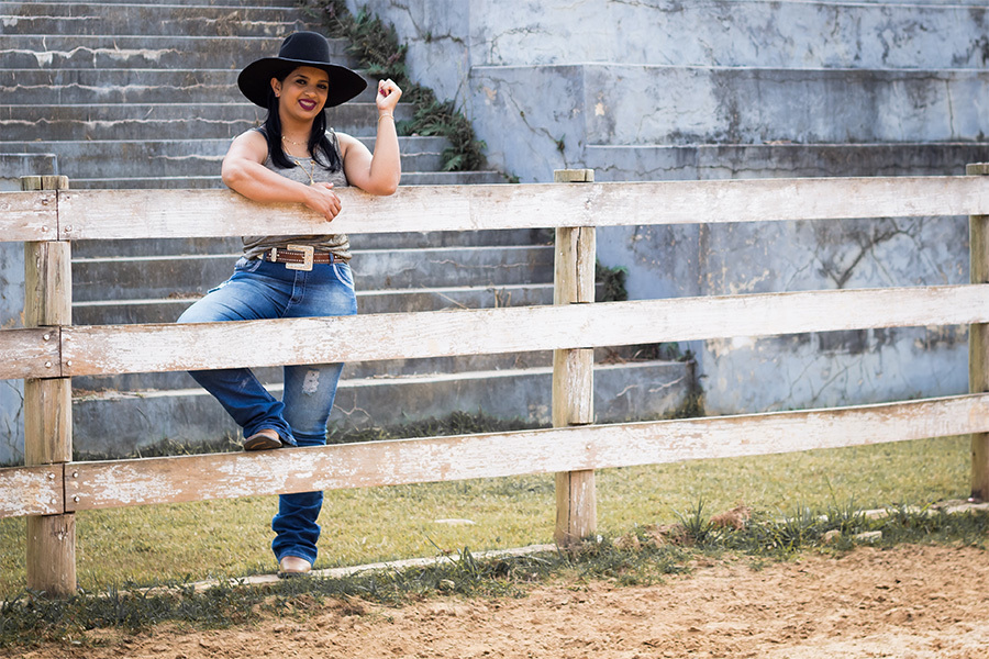 Foto no cercado de um haras