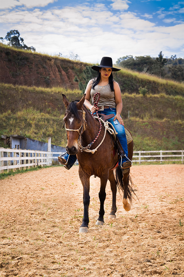 Dando uma volta de cavalo
