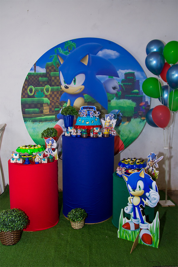 Decoração de aniversário Sonic