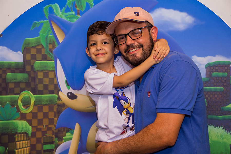 Aniversariante com a família