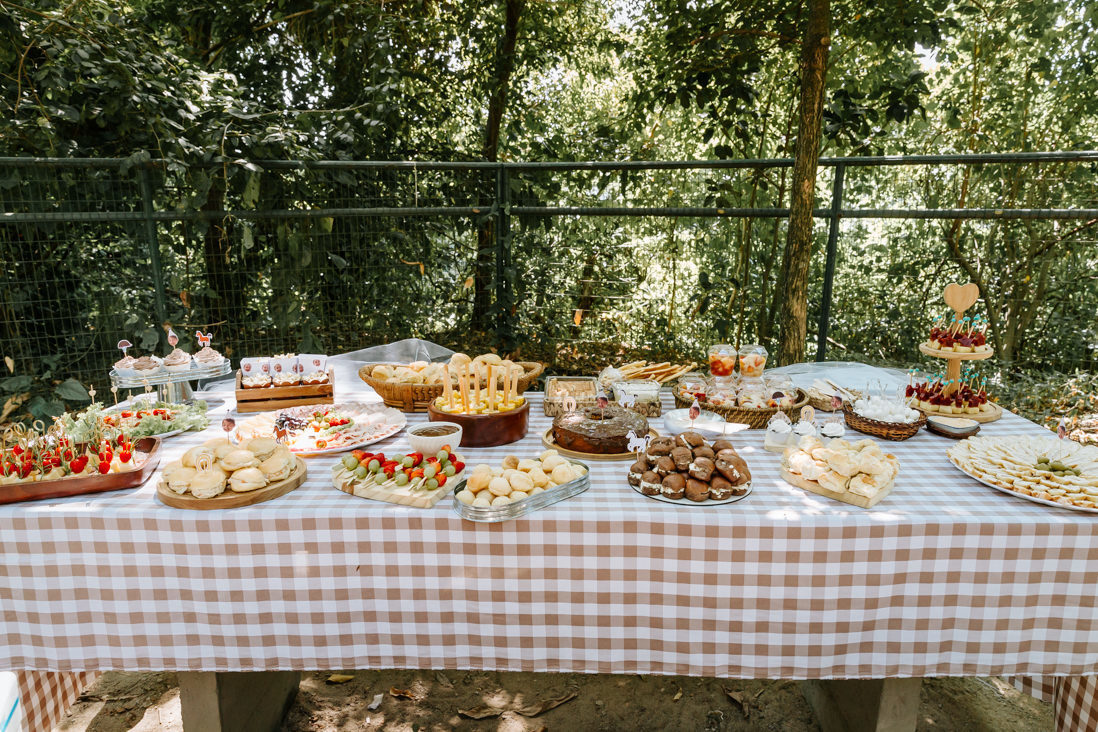 mesa de piquenique para festa de aniversario infantil
