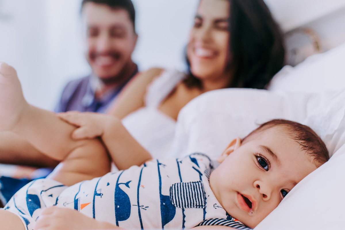 Fotografia de bebê babando