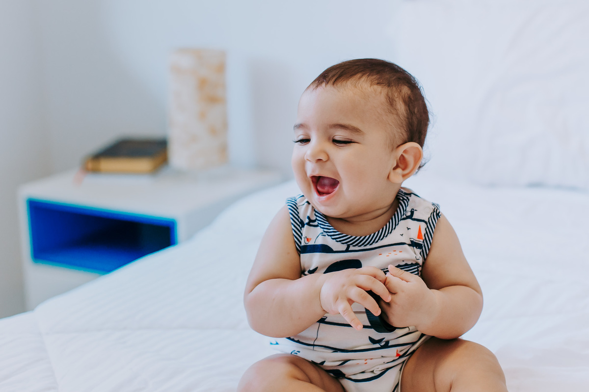 Fotografia de criança sorrindo