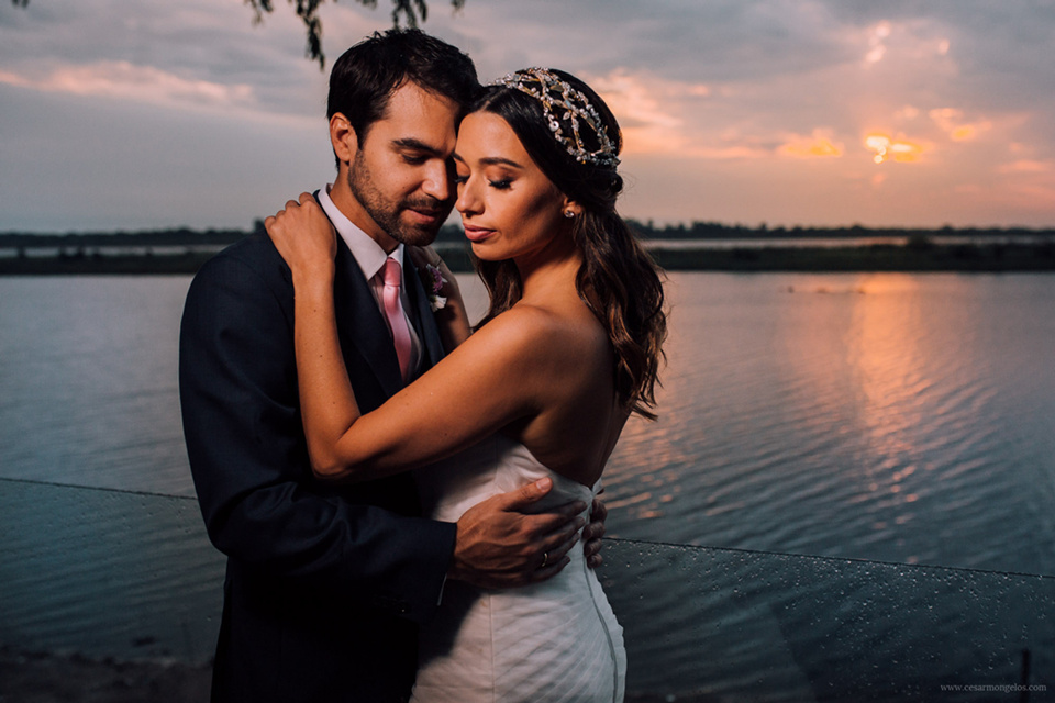 boda en solar perrier atardecer